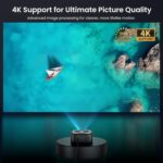 1500 ANSI Official Licensed Google TV Smart Projector, HAPPRUN 4K Full HD Home T... - Image 5