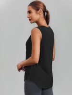 PINSPARK Workout Tops for Women Sleeveless Athletic Tank Tops UPF 50+ Running Ta... - Image 3
