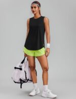 PINSPARK Workout Tops for Women Sleeveless Athletic Tank Tops UPF 50+ Running Ta... - Image 4