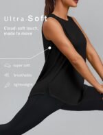 PINSPARK Workout Tops for Women Sleeveless Athletic Tank Tops UPF 50+ Running Ta... - Image 5