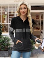 Lylinan Womens Cozy Textured Sweaters Fall Fashion Hoodies Trendy Outfits S-XXL - Image 4