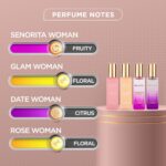 Bellavita Luxury Women's Perfume Gift Set with Rose, Senorita, Date, and Glam | ... - Image 5