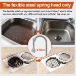 Drain Snake, 25ft Flexible Steel Drain Auger With Drill Adapter, Plumbing Unbloc... - Image 7