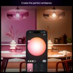 Philips Hue Essential Smart LED A19 Bulb 4-Pack, White and Color Ambiance, E26, ... - Image 4