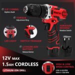 KingTool 276-Piece Tool Set Kit - Tool kit with 12V Cordless Power Drill Driver ... - Image 5