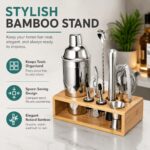 Cocktail Shaker Set, 18/8 Food-Grade Stainless Steel Mixology Bartender Kit 10-P... - Image 5