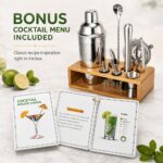 Cocktail Shaker Set, 18/8 Food-Grade Stainless Steel Mixology Bartender Kit 10-P... - Image 6