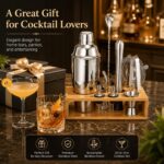 Cocktail Shaker Set, 18/8 Food-Grade Stainless Steel Mixology Bartender Kit 10-P... - Image 9