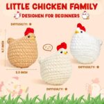 MAGIMUSE Crochet Kit for Beginners, 3 Pcs Chicken Crochet Craft Kit | Step-by-St... - Image 3