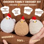 MAGIMUSE Crochet Kit for Beginners, 3 Pcs Chicken Crochet Craft Kit | Step-by-St... - Image 6