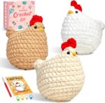 MAGIMUSE Crochet Kit for Beginners, 3 Pcs Chicken Crochet Craft Kit | Step-by-St... - Image 9