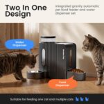 Gardner Pet Automatic Gravity Cat Food Feeder and Water Dispenser Stainless Stee... - Image 3