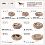 Bedsure Calming Cat Beds Donut Round Washable Kitten Bed,20 inches Camel | Fluff... - Image 9