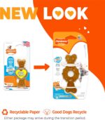 Nylabone Puppy Chew Teething Ring Bone Dog Toy, Chicken Flavor, X-Small | Soothi... - Image 3