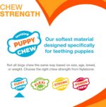 Nylabone Puppy Chew Teething Ring Bone Dog Toy, Chicken Flavor, X-Small | Soothi... - Image 5