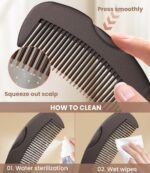Dandruff Comb Removal 2PC Hollow Fine Tooth Scalp Detox Hair Care Tool | Build U... - Image 5
