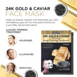 Azure Cosmetics 24K Gold and Caviar Anti Aging Luxury Face Mask - Hydrating & Fi... - Image 4