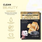 Azure Cosmetics 24K Gold and Caviar Anti Aging Luxury Face Mask - Hydrating & Fi... - Image 6