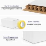 40 Pack Small Shipping Boxes 8x6x4 Inches, White Corrugated Cardboard Mailing Bo... - Image 5