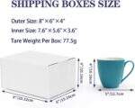 40 Pack Small Shipping Boxes 8x6x4 Inches, White Corrugated Cardboard Mailing Bo... - Image 7