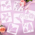 72 Pcs Botanical Stencils Set, Reusable Butterfly & Flower Painting Templates - ... - Image 4