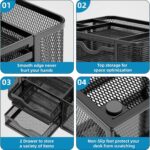 Marbrasse Mesh Desk Organizer, Pen Organizer with 2 Drawer, Multi-Functional Pen... - Image 7