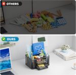 Marbrasse Mesh Desk Organizer, Pen Organizer with 2 Drawer, Multi-Functional Pen... - Image 8