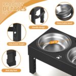 Elevated Dog Bowls Stand Large Breed, Height Adjustable Raised Dog Bowls Holder ... - Image 6
