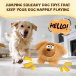 Moving Dog Ball, Jumping Squeaky Interactive Dog Toys, Plush Chew Toys for Small... - Image 3
