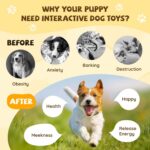 Moving Dog Ball, Jumping Squeaky Interactive Dog Toys, Plush Chew Toys for Small... - Image 4