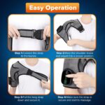 Shoulder Heating Pad with Massage, Cordless Heated Shoulder Wrap for Pain Relief... - Image 4