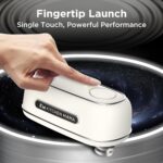Kitchen Mama Orbit One Rechargeable Electric Can Opener, White | Hands-free, USB... - Image 3