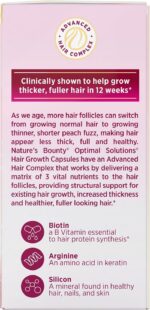 Nature's Bounty Optimal Solutions Hair Growth Supplement with Biotin, Hair Growt... - Image 10