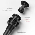 Ryuwanku Bathroom Faucet Matte Black Modern Waterfall Bathroom Sink Faucet with ... - Image 8