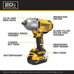 DEWALT 20V MAX Cordless Impact Wrench with Hog Ring Anvil, Brushless High Torque... - Image 4
