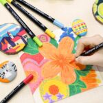 Recheel 30 Colors Acrylic Paint Markers, Dual Tip Fine and Brush Tips for Detail... - Image 7