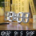 KOSUMOSU 3D LED Digital Wall Clock ,9.7", Large Display Table/ Desk Clock with R... - Image 4