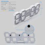 KOSUMOSU 3D LED Digital Wall Clock ,9.7", Large Display Table/ Desk Clock with R... - Image 7