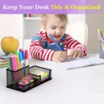 SUPEASY Pen Holder Desk Organizer, Office Supplies Pencil Holder with 3 Compartm... - Image 3