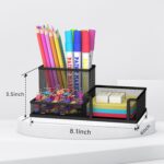 SUPEASY Pen Holder Desk Organizer, Office Supplies Pencil Holder with 3 Compartm... - Image 4