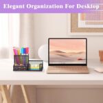 SUPEASY Pen Holder Desk Organizer, Office Supplies Pencil Holder with 3 Compartm... - Image 6
