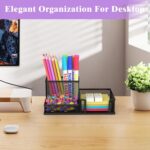SUPEASY Pen Holder Desk Organizer, Office Supplies Pencil Holder with 3 Compartm... - Image 8