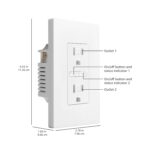 Amazon Basics Smart In-Wall Outlet, Works with Alexa Only, Individually Controll... - Image 4