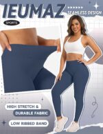 Ieumaz Scrunch Butt Lifting Leggings for Women Seamless Workout Yoga Pants | Squ... - Image 4