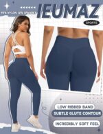 Ieumaz Scrunch Butt Lifting Leggings for Women Seamless Workout Yoga Pants | Squ... - Image 6