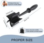 Meat Chopper, 5 Curve Blades Ground Beef Masher, Heat Resistant Meat Masher Tool... - Image 4