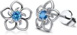 925 Sterling Silver Earrings for Women 2025 Trendy Colorful Synthetic Diamond Zi... - Image 3