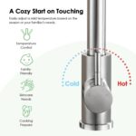 Kitchen Faucet with Pull Down Sprayer, High Arc Brushed Nickel Single Handle Kit... - Image 7