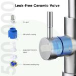 Kitchen Faucet with Pull Down Sprayer, High Arc Brushed Nickel Single Handle Kit... - Image 8