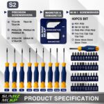 SUNHZMCKP Magnetic Screwdriver Set 66-Piece, S2- Alloy Tool Steel, Includes Slot... - Image 3